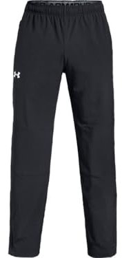 Under Armour Men's Hockey Warm Up Pants, Black (001)/White, Medium