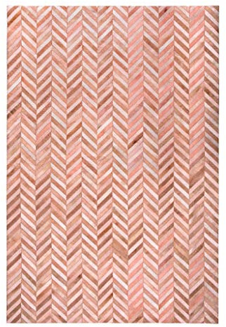 Teppich Kuhfell Patchwork, Rechteckiger Teppich Kuhfell Teppiche Orange Wohnzimmer Teppich Modern Prägnant Kurzes Haar Geometrische Nähte Couchtisch Matte PU rutschfeste Unterseite
