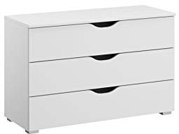 Rauch Möbel Alvara Kommode, Kommode mit Schubladen in Weiß und 3 Schubladen BxHxT 93 x 62 x 42 cm