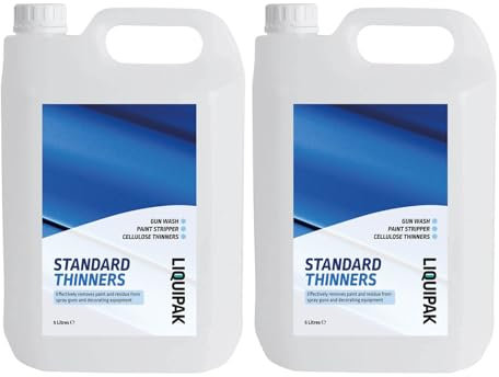 Liquipak Standard Paint Thinner, Cellulose Gun Wash - Brush Cleaner, Paint Thinner Cellulose 2x5 litres