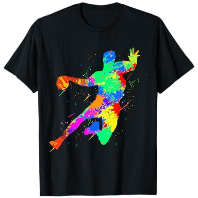 Disegni di giocatori di pallamano per uomini, donne e appassionati di pallamano Maglietta