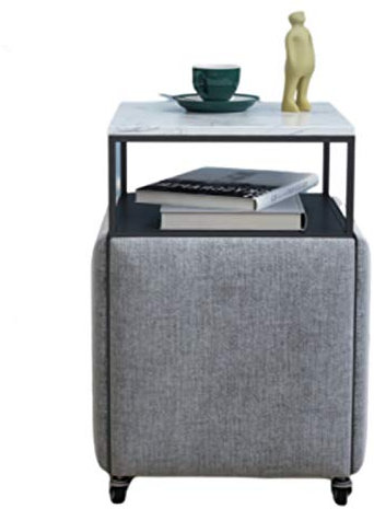 5 in 1 SitzwüRfel Stapelbarer Sofa Stuhl Hocker Aufbewahrungshocker Kombination Marmor Kreativer Wasserdichter Hocker Sitz für Wohnzimmer,Schlafzimmer,Gray