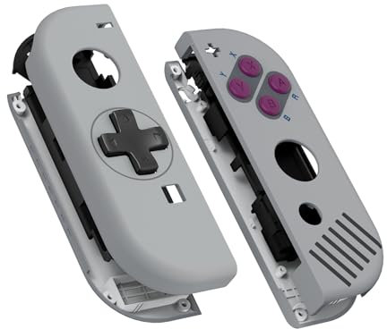 eXtremeRate DIY-Ersatz Case&Buttons für Switch Joycon, Custom Gehäuse & Knöpfe Skin Shell Umbau Set für Nintendo Switch/OLED Joycon Controller-Classic 1989 GB DMG-01 D-Pad-Ver.[KEIN Joy Con]