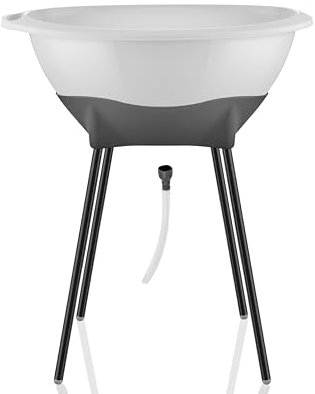 Babyjem Baby Badewanne mit Gestell Elegantes Babybadewanne Babywanne, Weiß