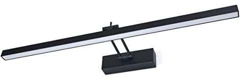 LumenTEC LED Spiegellampe, LED Spiegelleuchte 60cm, Schminklicht 14W 4.000K tralweiß Licht, Badlampe Wandbeleuchtung IP44, Schwarz (Amari 14W)