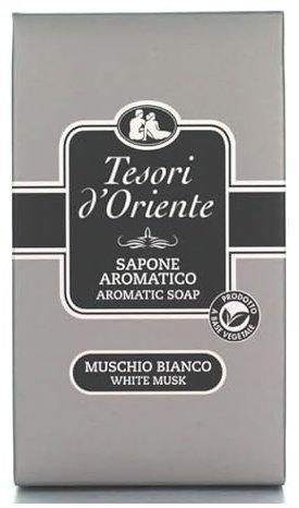 Tesori d'Oriente Aromatische feste Seife Weißer Moschus, 125 Gramm