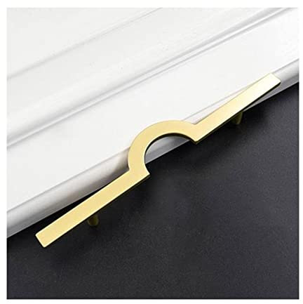 NOBRIM Maniglie per mobili da cucina a mezzaluna per porte Maniglie in lega di zinco dorate per armadi e cassetti Ferramenta per l'arredamento della casa