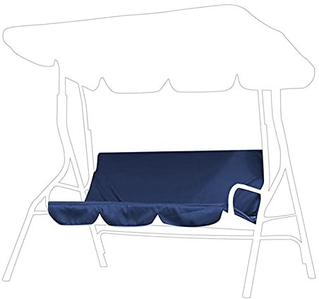 Hztyyier Swing Hammock Cushion Cover Replacement, 3 Seats Swing Chair Hammock Cushion Cover for Patio Courtyard Garden (dark blue (supplier spec: blue))