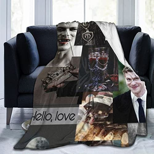 Kuschelige Plüsch-Klaus-Thow-Decke Mikaelson-Flanelldecke, Bettwäsche, warmes Fleece, weiche Decke für Sofa, Couch, Wohnzimmer, Büro, Auto, Camp, Stranddecken, 60x50