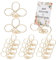 CHGCRAFT 12 Stück Spiral platz karten halter Unendlicher Platz karten halter Flugzeug form Namens karten halter Ständer für Fotos Lebensmittels Hochzeits party Restaurants, Hellgold, 73x45x42mm