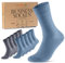10 Paar Socken Damen 35-38 Blau Baumwolle Business Socken Atmungsaktive Damensocken (Jeansblau 35-38)