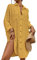 Bsubseach Swimsuit Coverup for Women Bathing Suit Blouse Button Down Shirt Dresses Swiss Dot Yellow