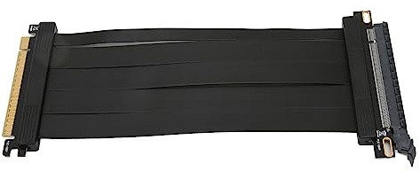 PCIe 4.0 X16 Riser-Kabel, 20 cm, 180° Drehbar, Cat 6-Kabel, Kompatibel mit RTX3090 RTX3080 RTX3070 RTX3060TI, Hochgeschwindigkeits-Gaming-PCI-Express mit Vertikaler Montage