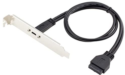 NFHK Cavo header a 19 pin con porta singola USB 3.1 tipo C USB-C femmina a USB 3.0, 40 cm