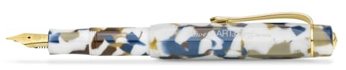 Kaweco ART SPORT Füllhalter Terrazzo I Premium Füllfederhalter für Tintenpatronen mit hochwertiger Stahlfeder I Sport Füller aus Acryl 12,5 cm I Federbreite: BB (Extra Breit)