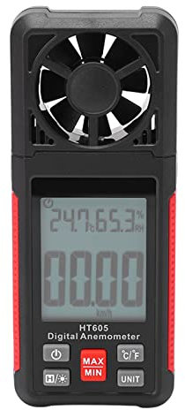 Medidor De Velocidad Del Viento, HT605 Medidor De Velocidad Del Viento Anemómetro De Mano Medidor De Velocidad Del Viento De Veleta Digital Pequeño Medidor De Velocidad Del Viento De Veleta Para La In