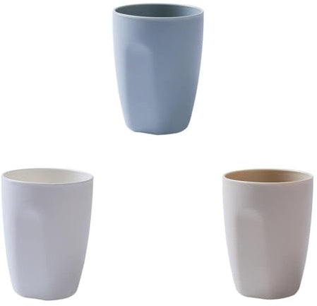 kawehiop 400 ML rinçage Tasse en Plastique Salle de Bain gobelets Support Moderne dent Tasse Mode Bouteille thé Verres rince-Bouche Fournitures, Bleu