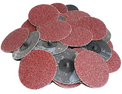 MiJunHD 25Pcs 3inch 75mm Quick Change Sanding Discs, 36Grit Roll Lock Backing Sandpaper Grinding Disc for Surface Finish Grind Polish Burr Rust Paint Removal