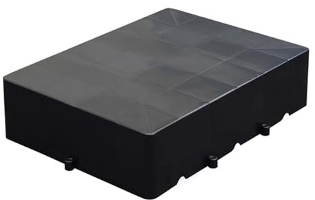 XLIHAWY Pallet di Plastica, Piattaforma di Spedizione Industriale, Impermeabile Magazzinaggio Vassoio per Griglia per Magazzini Fabbrica Officina, Facile da Impilare (Colore : Nero, Taglia : 50x40x1