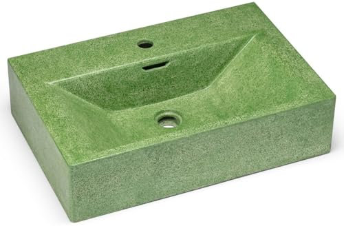 Casa Padrino Luxus Beton Waschbecken Matt Grün 60 cm