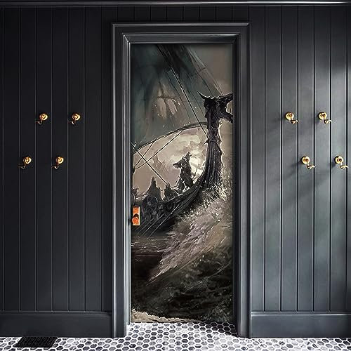 SOOOEC Türtapete selbstklebend TürPoster 3D Bewirken Fototapete Türfolie Poster Tapete Abnehmbar Wandtapete für Wohnzimmer Küche Schlafzimmer 77X200cm(DM219)