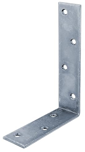 Alberts 823993 Balkenwinkel | schmal | galvanisch blau verzinkt | 120 x 180 x 40 mm | 20er Set