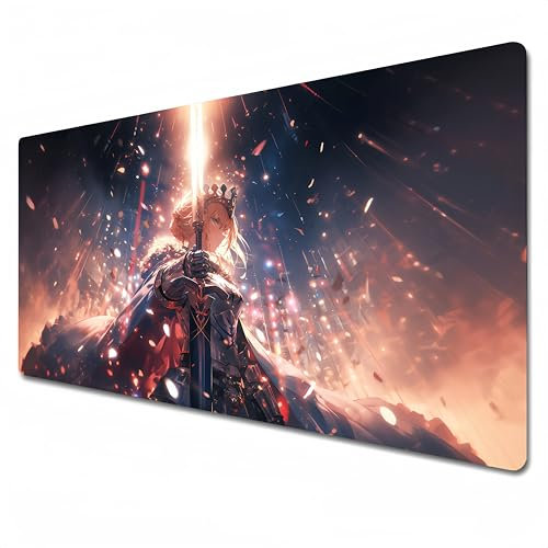 Odrys Fate/stay night Tapis de souris rgb XL 800 x 300 cm Grand tapis de bureau à bords cousus Imperméable Antidérapant Taille XL