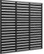 Gitterzaun Sichtschutz Garten Hundezäune Staketenzaun - Zaunelement WPC 180 x 180 cm Schwarz für Wohnung Draußen Terrasse Garten