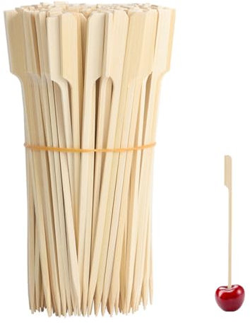 EYVRPAU 100 Pièces Piques à Cocktail en Bambou Brochettes en Bois Bâtonnets Apéritif pour Fruits Antipasti Grillades et Petites Bouchées (12cm)