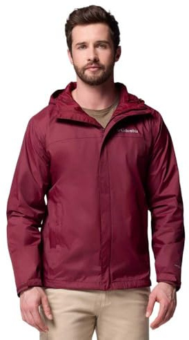 Columbia Watertight 2 Jacket, Chaqueta impermeable para la lluvia Hombre, Vino rico, S
