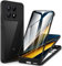 CENHUFO for Xiaomi POCO X6 Pro 5G Case Built-in Screen Protector, 360° Full Body Protective Shockproof Rugged Bumper Clear Phone Case for POCO X6 Pro 5G Case -Black