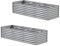 Amopatio Hochbeet Metall 2er-Set, Pflanzkasten Hochbeete für Garten, 240x90x60 cm, Hochbeete-kit für Gemüse Blumen Sukkulenten Kräuter, Blumenbeet & Pflanzentrog, Verzinkter Stahl, Silber