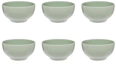 Secret de Gourmet - Lot de 6 Bols en Céramique Maé 45cl Vert Olive