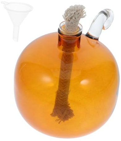 Holibanna Borosilikatglas Öllampe Klar Nachfüllbare Dekorative Ölkerze Für Innenräume Stilvolle Beleuchtung Für Esstisch Und Home Decor Rauchfrei Und Vielseitig Einsetzbar