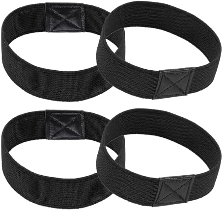 sourcing map 2Pairs High Heels Shoe Straps, Detachable Elastic Anti-Loose Shoe Band for Women High Heels Sandals Slippers, Black
