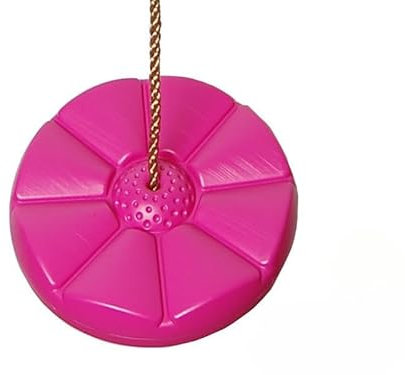 Bello Giardino - Tellerschaukel - Schaukel Outdoor Spielzeug für Kinder – Nestschaukel Sitz Ø 31 cm in Blumenform aus Kunststoff - Kinderschaukel Garten (Rosa)