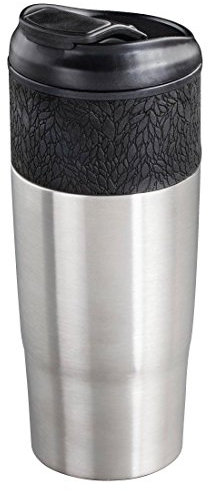Xavax Isolierbecher „Everyday“, 400ml (für Heiß- und Kaltgetränke, doppelwandig, Schraubverschluss) Coffee-to-go Trinkbecher blau