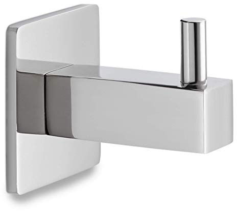 SOTECH Garderobenhaken SELA Edelstahl poliert 36 x 36 mm Länge 45 mm | verdeckte Befestigung Aufhänger Wandhaken