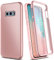 SURITCH Kompatibel mit Samsung Galaxy S10e Hülle 360 Grad Hüllen mit Integriertem Displayschutz Silikon Komplettschutz Handyhülle Schutzhülle für Samsung Galaxy S10e Rose Gold