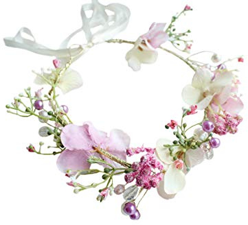 Brikuinr Blumenkrone Stirnband Blumenkranz Blumenkranz Blumenkranz Blumenkranz Kopfbedeckung Boho Hochzeit Party Festival Gr. Einheitsgröße, R