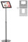 DISPLAY SALES - Support d'information télescopique en aluminium réglable en hauteur avec socle en acier lourd, utilisation en format portrait et paysage Noir Format A3 Noir
