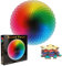 TINYOUTH 1000 Pieces Rainbow Round Puzzle for Adults - Colour Gradient, 67.5cm/26.57in 2mm Cardboard - Family Game Stress Reliever Difficult Challenge for Adults Kids 14+