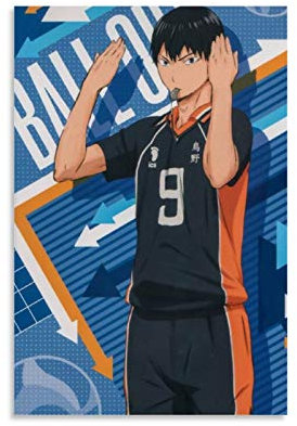 YZLI Anime Haikyuu Tobio Kageyama Poster, dekoratives Gemälde, Leinwand, Wandkunst, Wohnzimmer, Poster, Schlafzimmer, Malerei, 50 x 75 cm