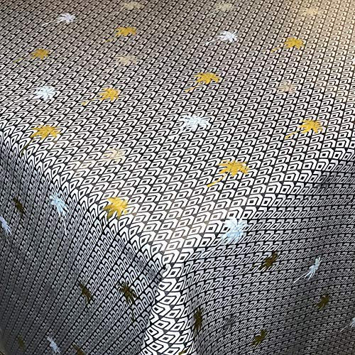 KEVKUS Wachstuch Tischdecke B5034-02 goldene Palmen modern eckig rund oval (Rand: Schnittkante (ohne Einfassung), 120 x 160 cm eckig)