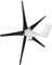 5-Blatt-Windgenerator 1200W Windkraftanlagen Kleiner Windmühlen-Generator Industriebedarf Maschinenausrüstung(schwarz 12V)