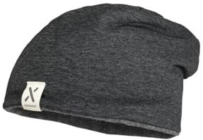 maximo GOTS Melange Kindermütze Mütze Wintermütze Beanie Kinderbeanie Baumwollmütze Kinder - Made in Germany mit Futter Winter Herbst-Winter - 51-53 cm anthrazit