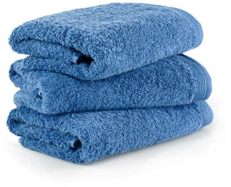 möve Superwuschel Handtuch-Set, 3 Handtücher 50 x 100 cm, Made in Germany, 100% Baumwolle, Cornflower