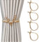 VEGCOO Vorhang Raffhalter,4 Stück Hirschkopf Vorhang Band Gold Vorhang Halter Vorhangschnalle zum Befestigen von Vorhang Dekorativen Vorhängen (Gold)