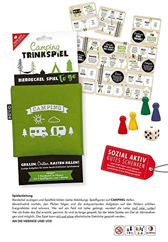 GILDE Filz Trinkspiel Camping 44381