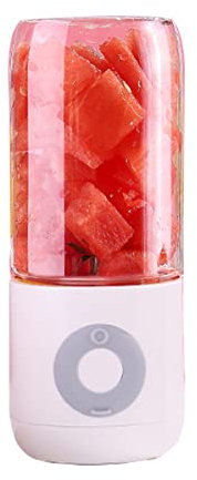 ABHI 500ml Mini Mixeur Fruits Portable en Plastique avec 6 Lame en Acier Inoxydable Personnelle Blender pour Légumes Smoothie Shakes USB Rechargeable Mélangeur Électrique - Blanc